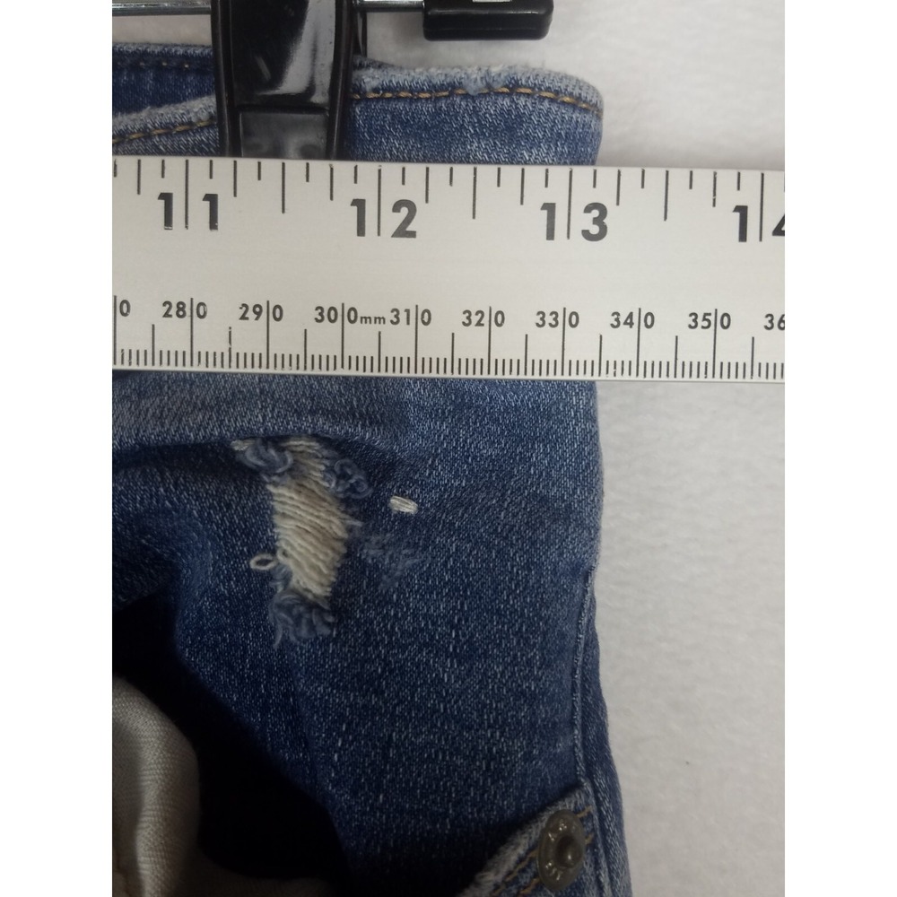 Abercrombie Fitch Jeans Womens SZ 27/4 Blue Skinny Ankle High Rise Distressed - Picture 4 of 12